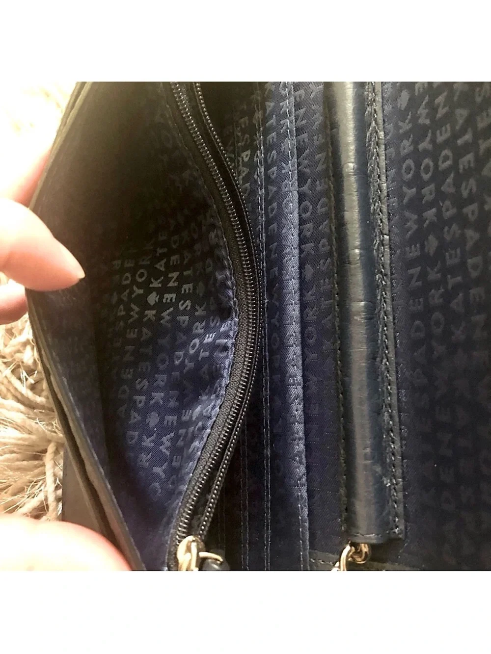 kate spade raised purse tone